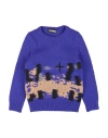 Les Hommes Toddler Boy Sweater Purple Size 4 Wool, Polyamide In Purple