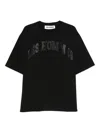 Les Hommes Urban Logo-detail Crew-neck T-shirt In Black