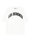 Les Hommes Urban Logo-detail Crew-neck T-shirt In White