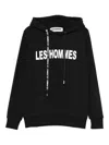 Les Hommes Urban Logo-detail Hoodie In Black