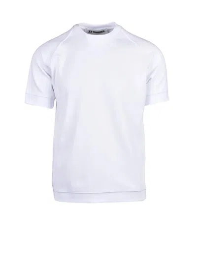 Les Hommes White Cotton Polyester Sweatshirt In Gray
