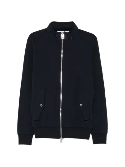 Les Hommes Zip-up High-neck Cardigan In Blue