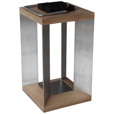 Les Jardins Blade 18 1/2" High Teak Wood Led Solar Outdoor Lantern