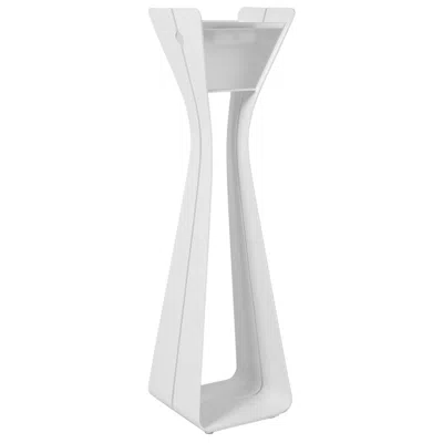 Les Jardins Bloom 44" High White Aluminum Modern Solar Powered Outdoor Light