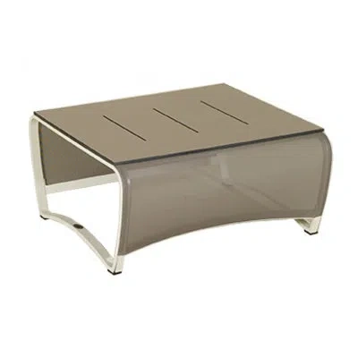 Les Jardins Jet Stream Metal Coffee Table In Grebe,taupe