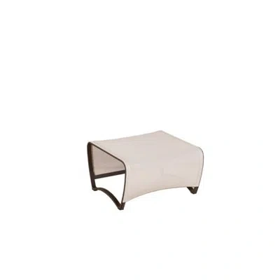 Les Jardins Jet Stream Ottoman In Brown,linen