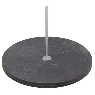 Les Jardins Lanai 11 1/2" Wide Round Slate Gray Outdoor Torch Light Base