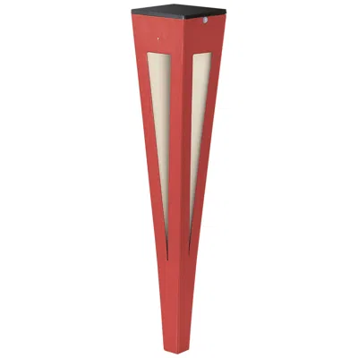 Les Jardins Lanai 20" High Red Aluminum Led Solar Outdoor Torch Light
