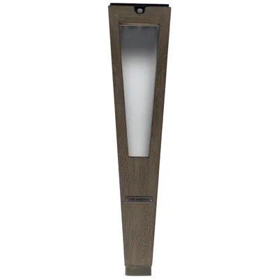 Les Jardins Lanai 20" High Weathered Teak Wood Led Solar Torch Light