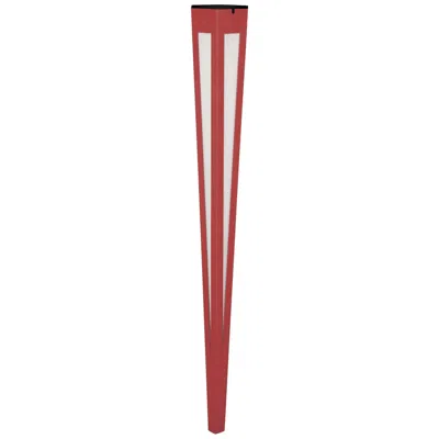 Les Jardins Lanai 46 1/2" High Red Aluminum Led Solar Torch Light