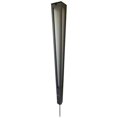 Les Jardins Lanai 46 1/2" High Space Gray Aluminum Led Solar Torch Light