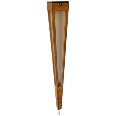 Les Jardins Lanai 46 1/2" High Teak Wood Led Solar Outdoor Torch Light