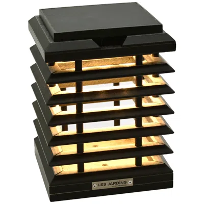 Les Jardins Tekura 10" High Pontoon Wood Outdoor Solar Pontoon Light