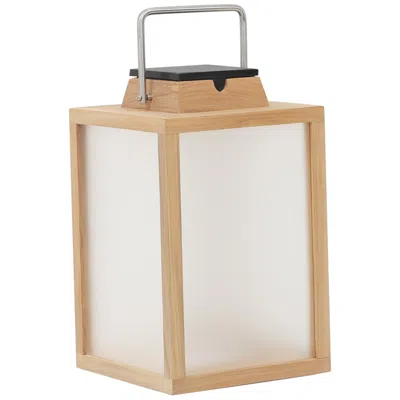 Les Jardins Tradition 15 1/2" High Teak Wood Led Solar Outdoor Lantern
