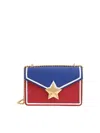 Les Jeunes Etoiles Vega Trim Bag In Red And Blue In Rojo
