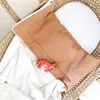 Les Juliettes Gauze/fleece Blanket In Caramel