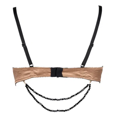 Les Jupons De Tess Women's Black / Gold Adriana Golden Black Balconette Bra In Multi