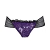 Les Jupons De Tess Women's Black / Purple Vogue Tanga In Multi