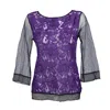 Les Jupons De Tess Women's Black / Purple Vogue Top In Multi