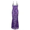 Les Jupons De Tess Women's Purple / Black Vogue Dress In Multi