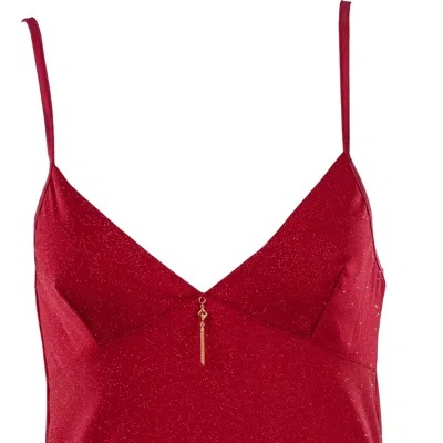 Les Jupons De Tess Women's Red Guilty Chemise In Brown