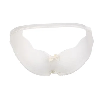 Les Jupons De Tess Women's White Forever Open Back Panty