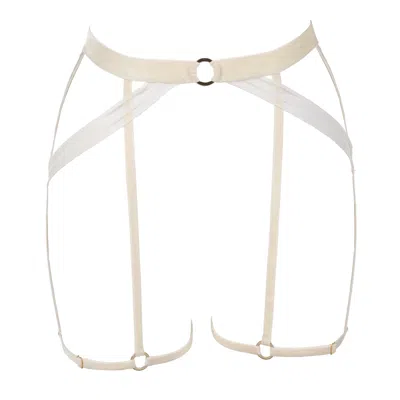 Les Jupons De Tess Women's White Forever Suspenders