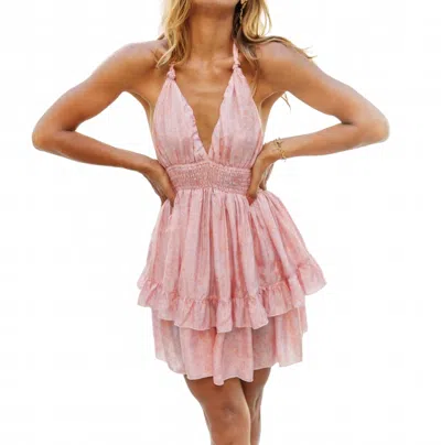 Les Neobourgeoises Neo Joya Silk Dress In Strawberry In Red