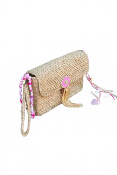 Les Neobourgeoises Neo Rosana Bag In Pink In Beige