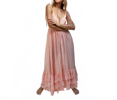 Les Neobourgeoises Neo Sunly Silk Dress In Strawberry In Multi