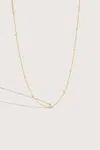 Les Nereides Enamelled Golden Chain Pink Beads In Gold