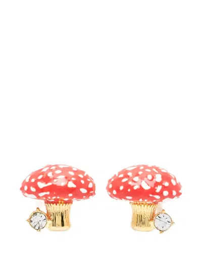 Les Nereides Mushroom Earrings In Gold