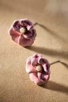 Les Nereides Orchid & Pearl Post Earrings