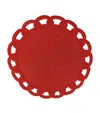 Les-ottomans Beaded Placemat In Red
