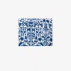 Les Ottomans Blue Printed Cotton Tablecloth In Blue