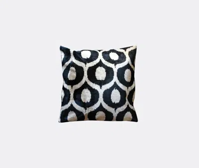 Les-ottomans Silk Velvet Cushion In Multicolor