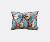 Les-ottomans Silk Velvet Cushion In Multicolor