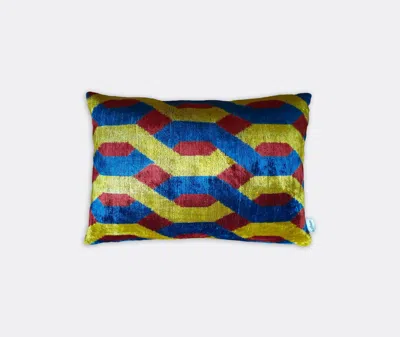 Les-ottomans Velvet Cushion In Multicolor