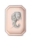 Les-ottomans Elephant Print Tray In Pink