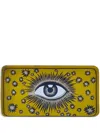 Les-ottomans Eye-print Iron Tray In Gelb