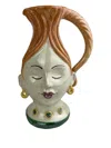 Les-ottomans Hand-painted Ceramic Jug (25cm) In Multi