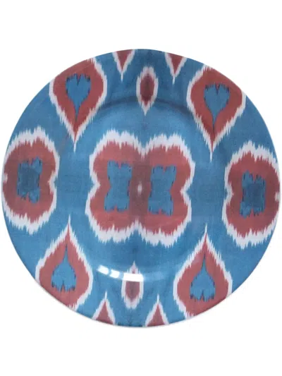 Les-ottomans Ikat Ceramic Plate (19cm) In Blue