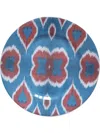 Les-ottomans Ikat Ceramic Plate (19cm) In Blue