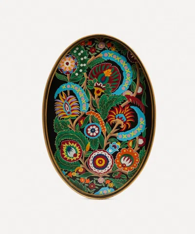 Les Ottomans Ikat Hand-painted Iron Tray