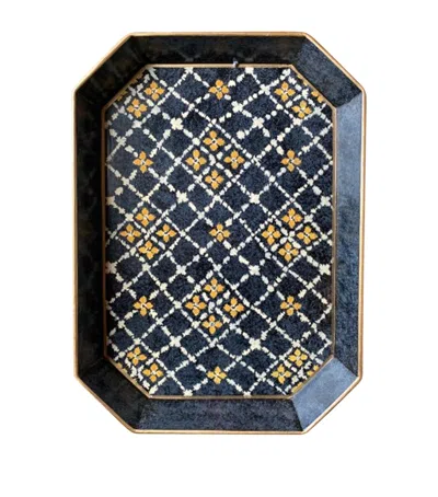 Les-ottomans Iron Mosaic Tray In Black