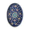 Les Ottomans Iron Tray, 19 In Blue