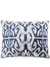 Les-ottomans Les Ottomans Double Sided Silk Velvet Cushion In Neutrals