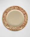 Les Ottomans La Menagerie Ottomane Handpainted Salad Plate - Pink, Set Of 4 In Pink