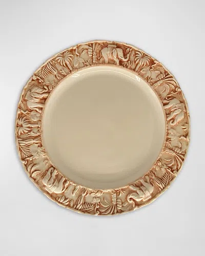 Les Ottomans La Menagerie Ottomane Handpainted Salad Plate - Pink, Set Of 4