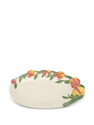 LES-OTTOMANS LARGE POMEGRANATE OVAL PLATE (37CM X 28CM)